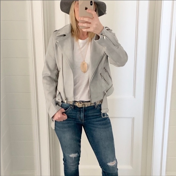 Biker jacket in grey with cute detailing NWT - Picture 2 of 8